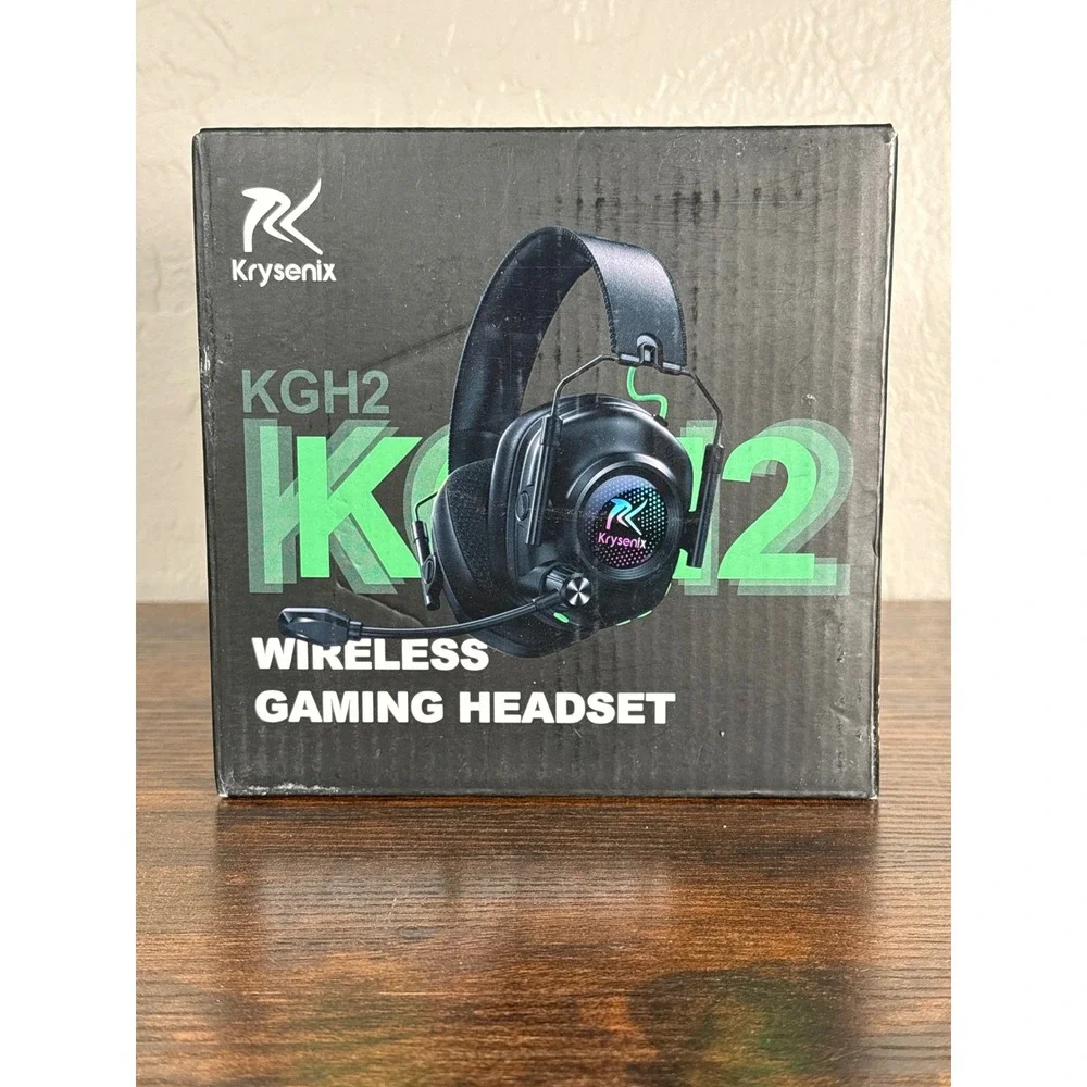 Krysenix KGH2 Wireless Gaming Headset White Black 50mm‎ Driver RGB Stereo Sound